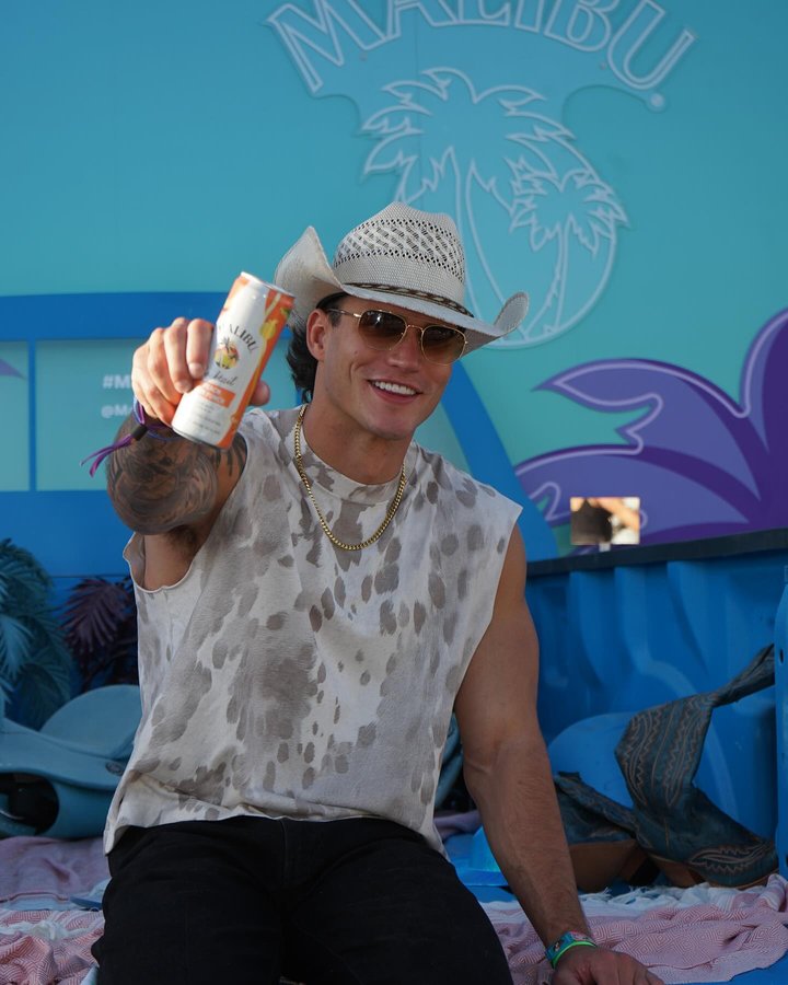 Instagram post by @markestes_1 for Malibu Drinks. Caption reads: Stagecoach w @malibudrinksus thanks for having me....
