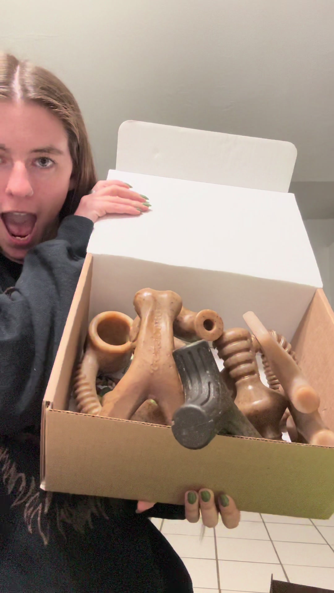 TikTok post by @micheleewhitee for Benebone. Caption reads: My dogs favorite chew toys! #benebone #chewtoy....