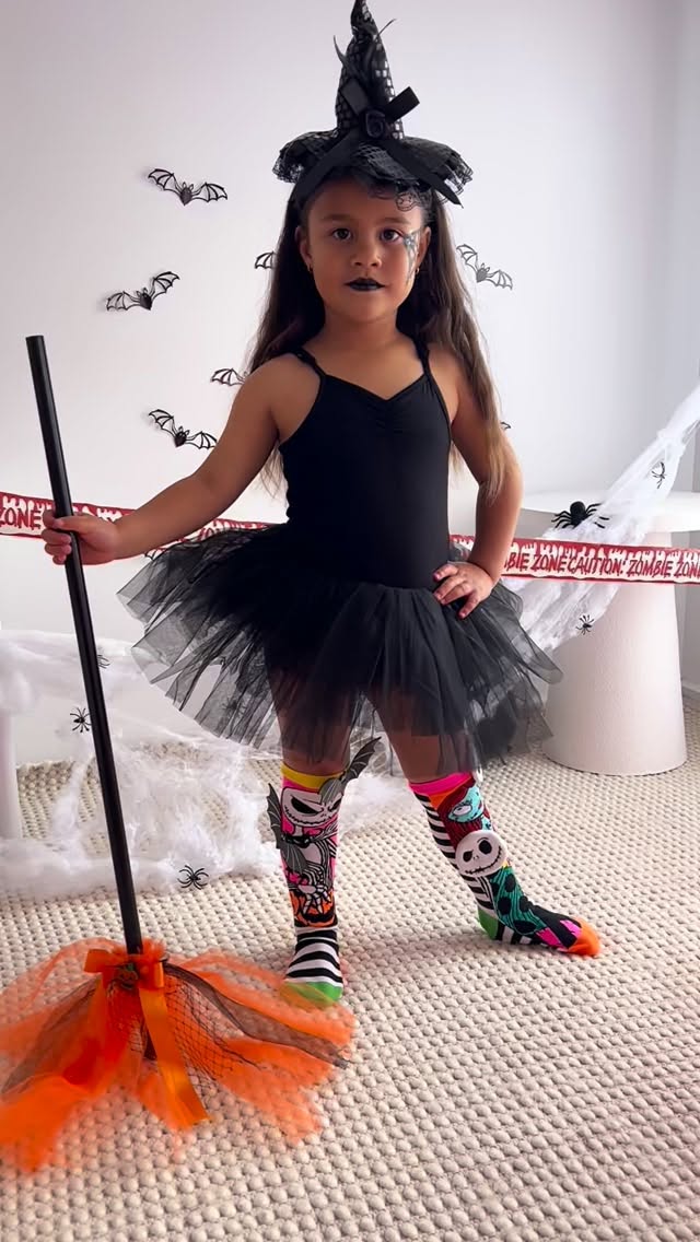 Instagram post by @mason.and.ella for MADMIA. Caption reads: Spooky Halloween Vibes in her @madmiaofficial....