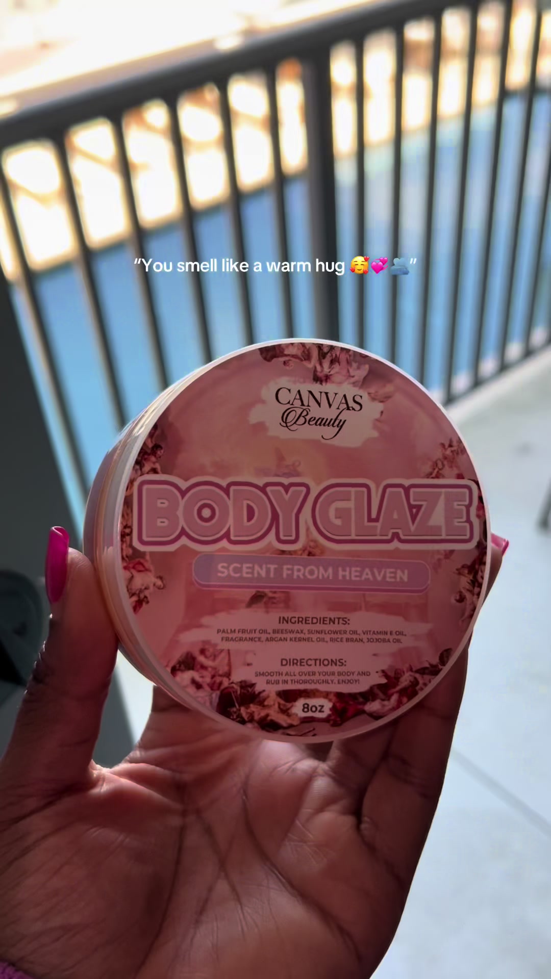 TikTok post by @movingwmo for Canvas Beauty Brand. Caption reads: What’s your favorite scent from @CANVAS BEAUTY....