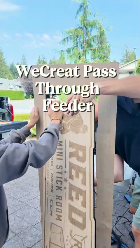 Instagram post by @dj.tiling for WeCreat. Caption reads: [...] for Reed’s Mini Stick 🏒 room with the....