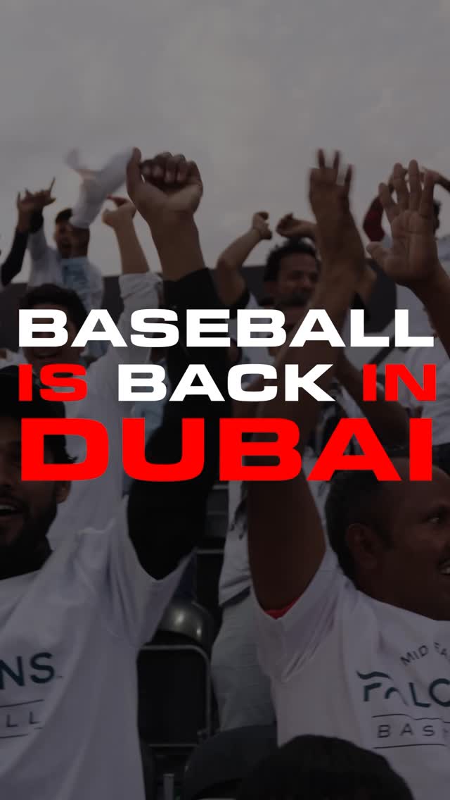 Instagram post by @baseballunited for Zomato. Caption reads: Baseball in Dubai‼️⚾️ 

Watch professional....
