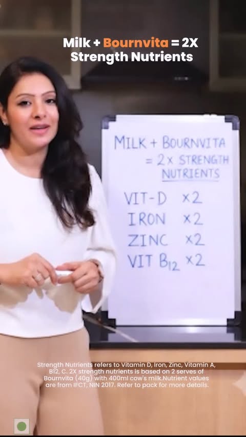 Instagram post by @nutritionisthetalchheda for Cadbury Bournvita. Caption reads: This World Milk Day, let’s talk about the glass of....
