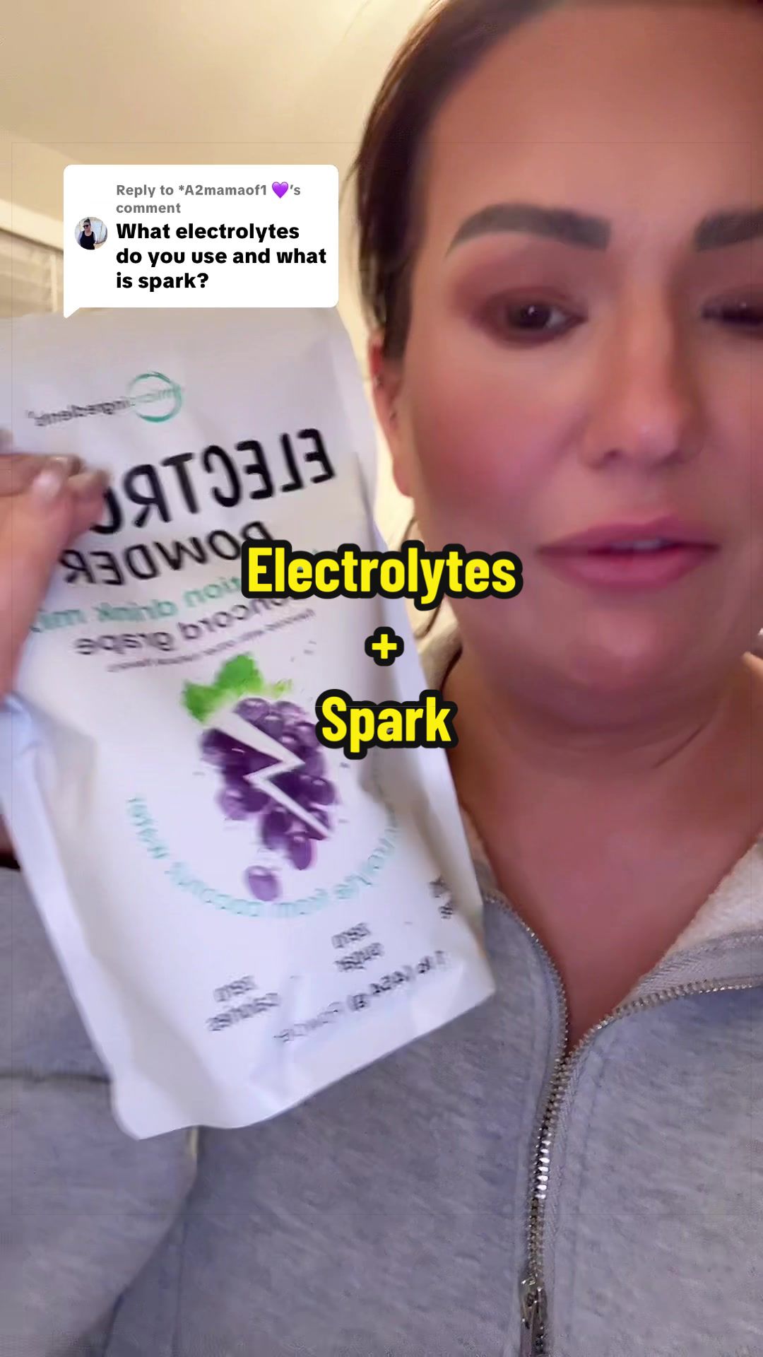 TikTok post by @katrinagmoore for Micro Ingredients. Caption reads: [...] and keeps that 2pm slump away!! @Micro....