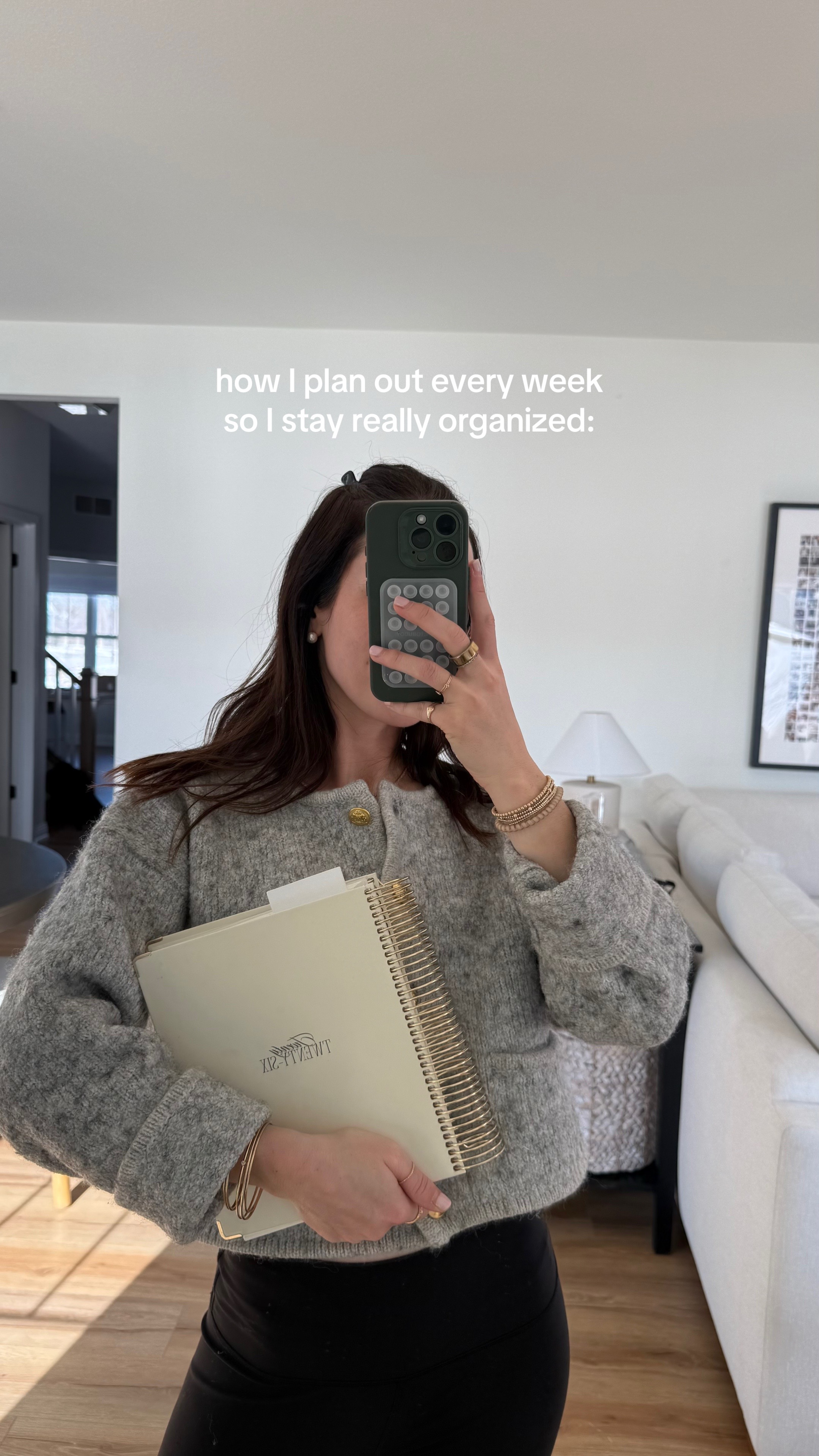 TikTok post by @bysophialee for The Dailee. Caption reads: [...] stop🙌 Planner & fridge calendar from @The....