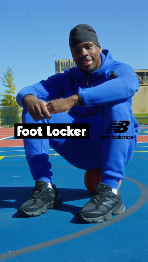 Instagram post by @sk_ondat for Foot Locker. Caption reads: [...] and The New Balance 9060 available at....