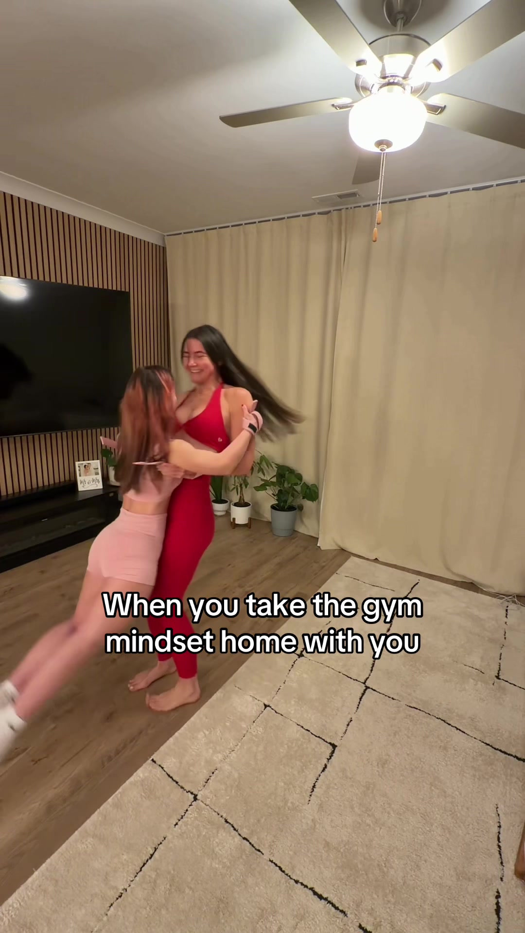 TikTok post by @vallitfit for Women's Best. Caption reads: Wait for it 😂 The most versatile gym accessory 🙌....