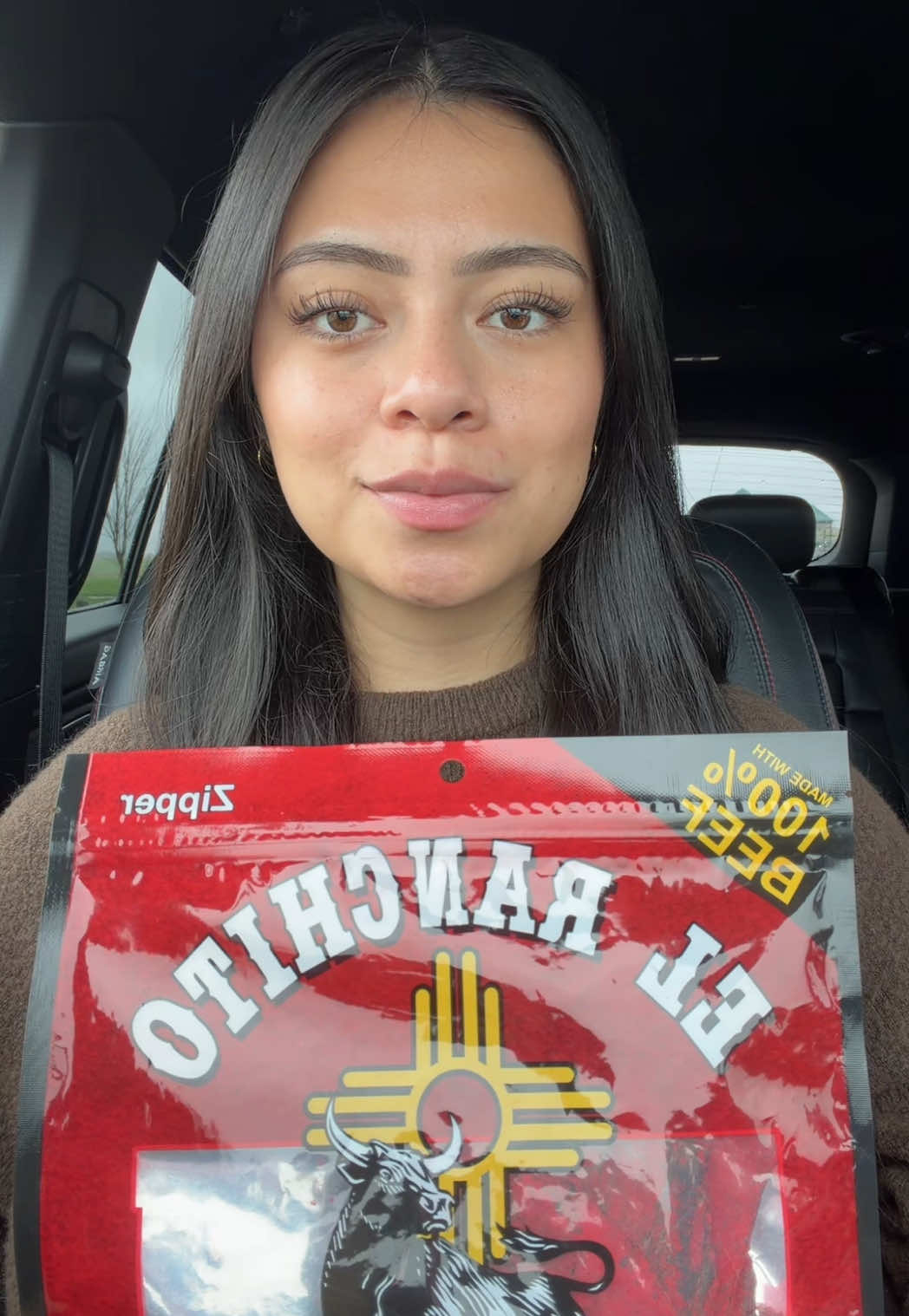 TikTok post by @yoha_ni for El Ranchito Jerky. Caption reads: Carne seca de @El Ranchito Jerky 🔥🥩🌶️....