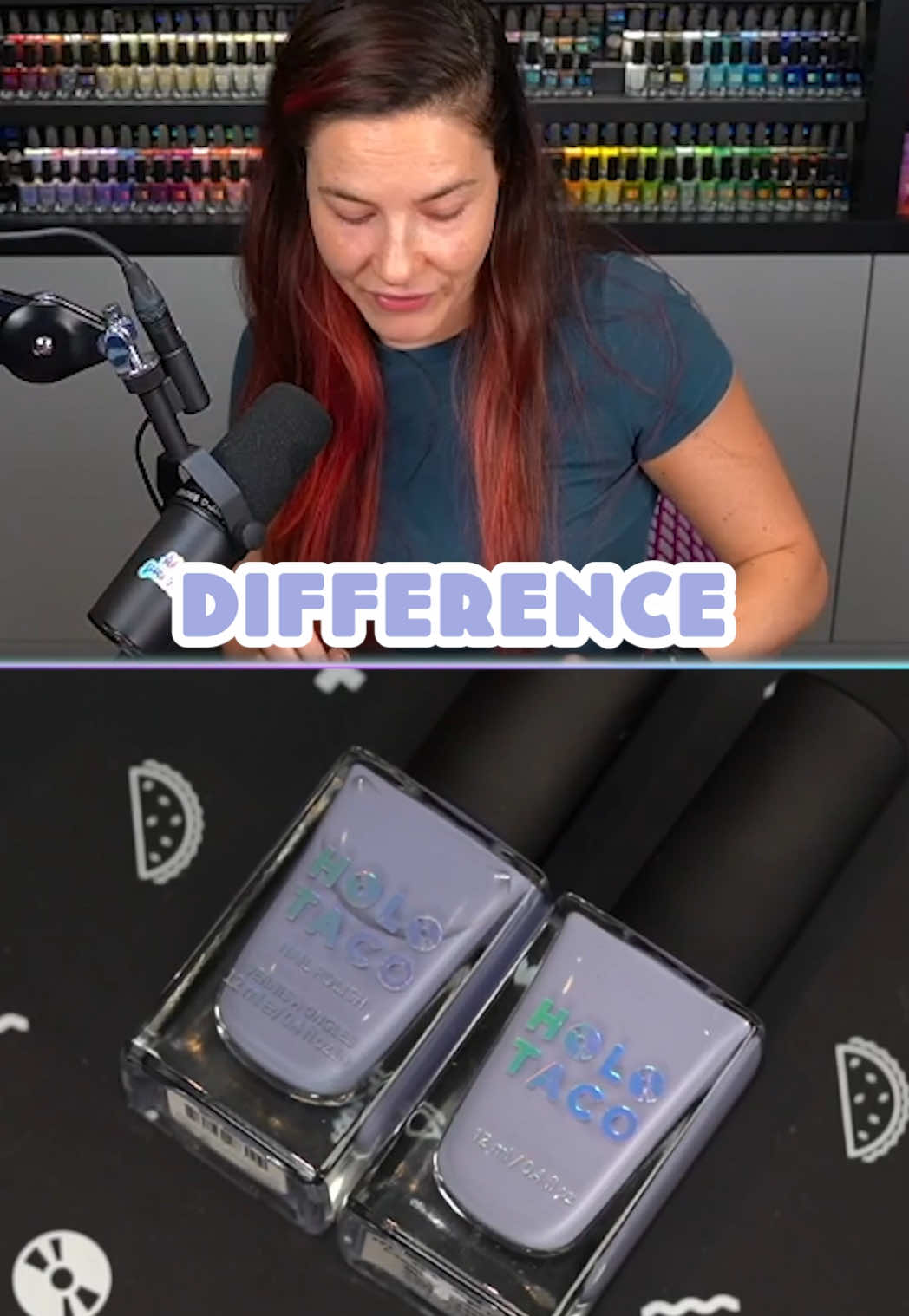 TikTok post by @simplynailogical for Holo Taco. Caption reads: How much do we change our prototypes?🤔💅 @Holo....