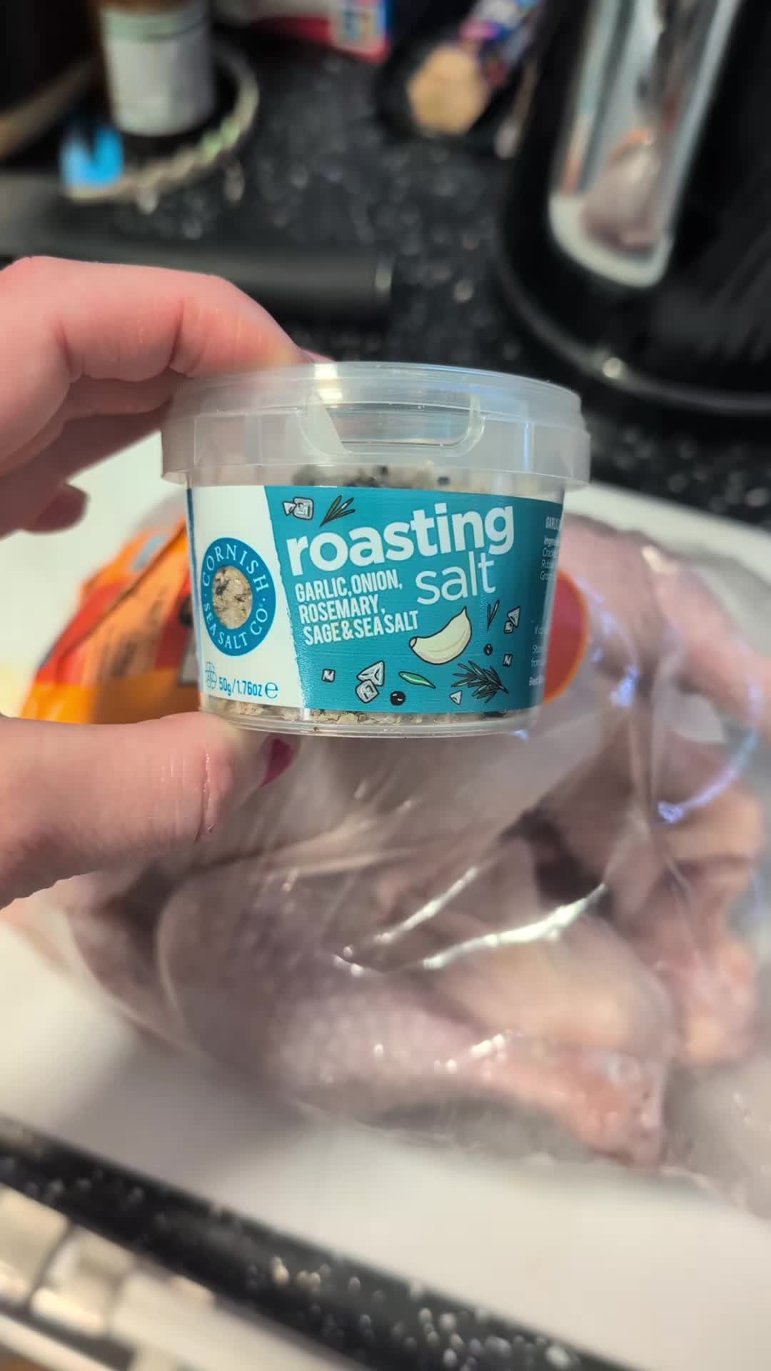 TikTok post by @sazlou77 for Cornish Sea Salt. Caption reads: [...] so gd with these flavours from @Cornish Sea....