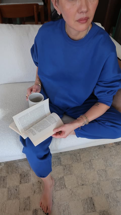 Instagram post by @sparkandpepper for Beyond Yoga. Caption reads: Winter layers, cozy textures, and staying active—....