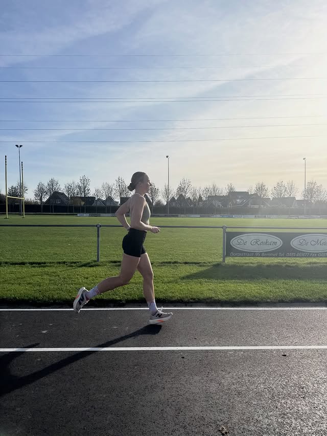 Instagram post by @roosathlete for ICANIWILL. Caption reads: Track workouts are the best 💨💥

@icaniwill....