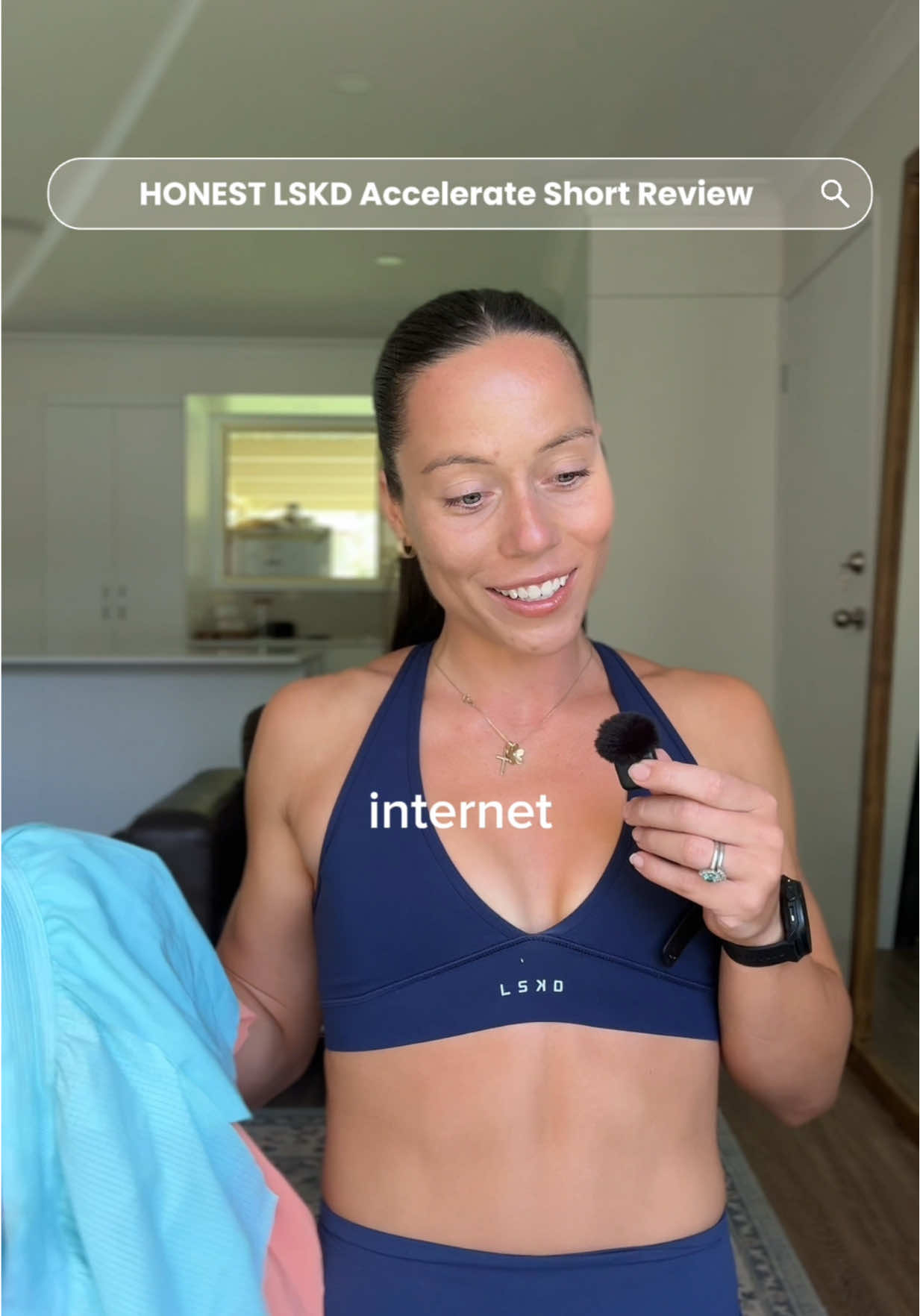 TikTok post by @isabella.sievers for LSKD. Caption reads: @LSKD discount: ISABELLA15 🩷 #lskd.