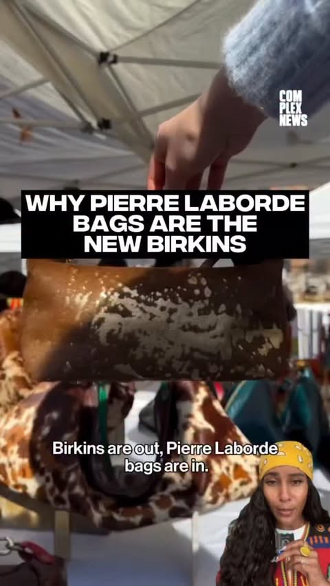 Instagram post by @pierrelabordenewyork for Complex. Caption reads: Pierre Laborde bags are taking over the Internet....