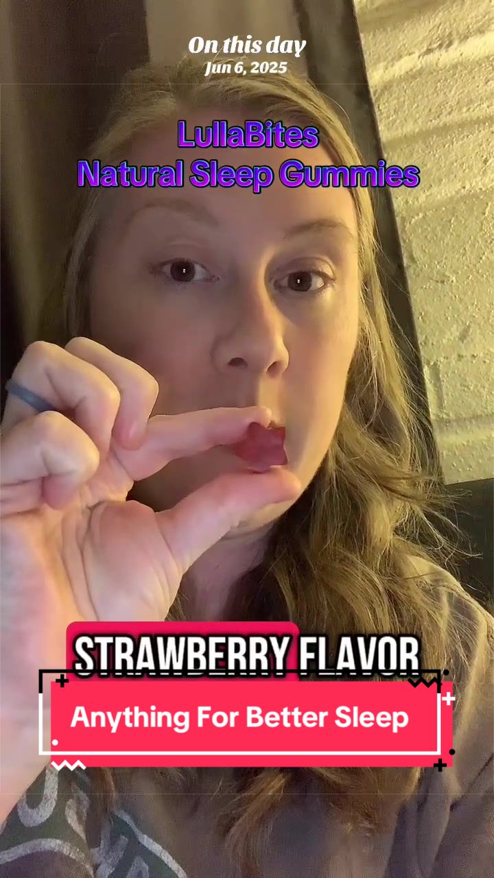 TikTok post by @midlife.with.dawn for LullaBites. Caption reads: I loved these @Lulla gummies! They worked so well....