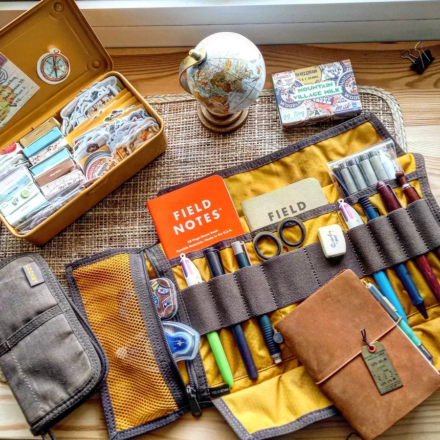 Instagram post by @my_travelers_notebook for Lochby. Caption reads: Tool roll love! You can use it for any kind of....