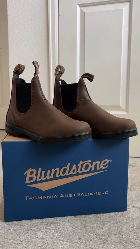 Instagram post by @katieandjoeonthego for Blundstone. Caption reads: [...] GIVEAWAY IS CLOSED Win A Free Pair of....