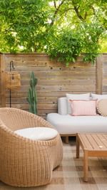 Instagram post by @alexandragater for Article. Caption reads: My new office has patio and it is such a dream....