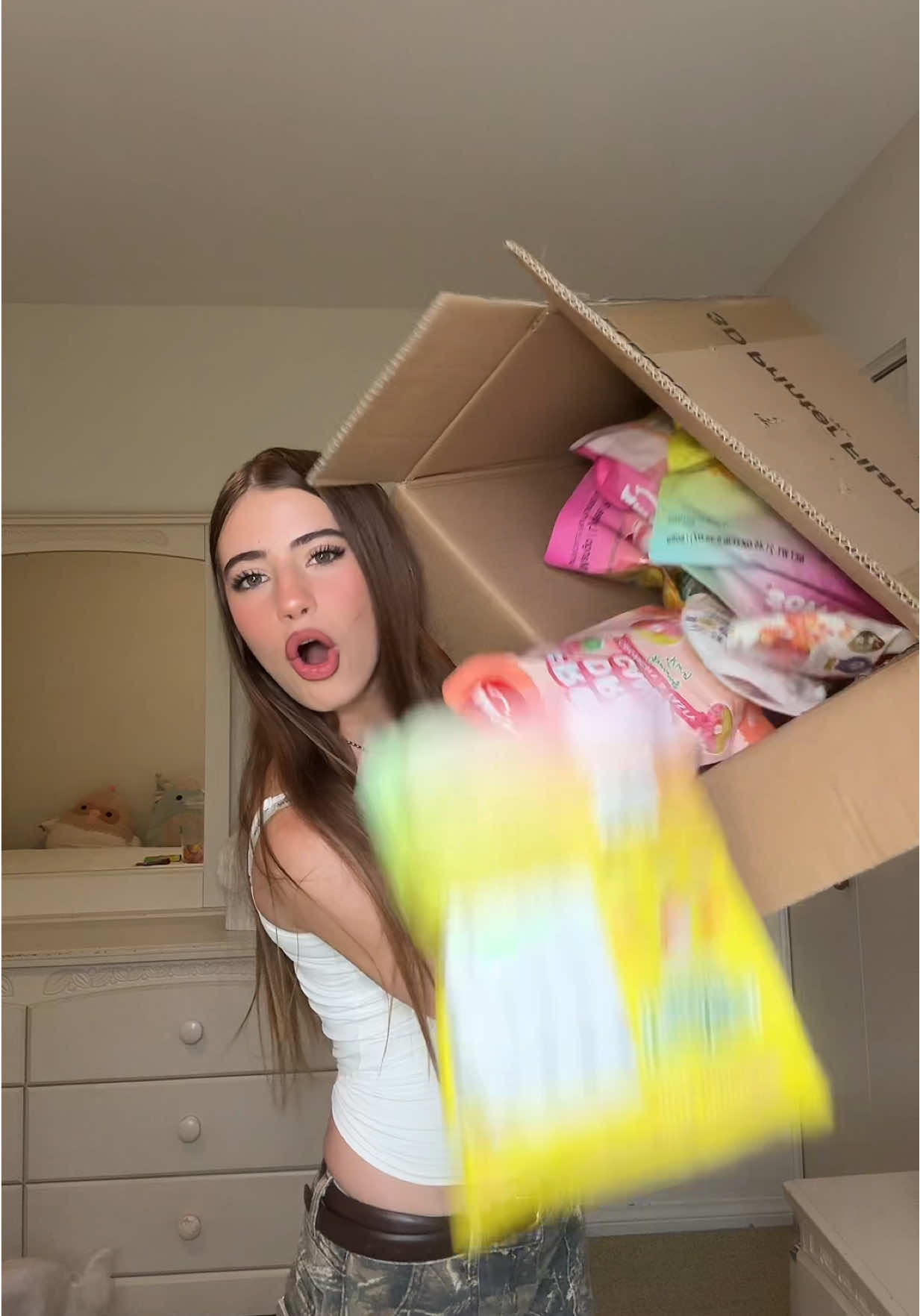 TikTok post by @vickyoffishal for Amos Sweets. Caption reads: THE JAR IS FULL. @Amos Sweets #amossweets....