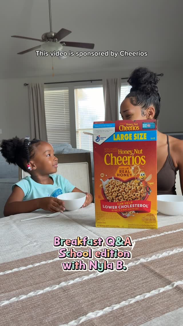 Instagram post by @jaylabrenae for Cheerios. Caption reads: New student but the same @cheerios 🥹 | cannot....