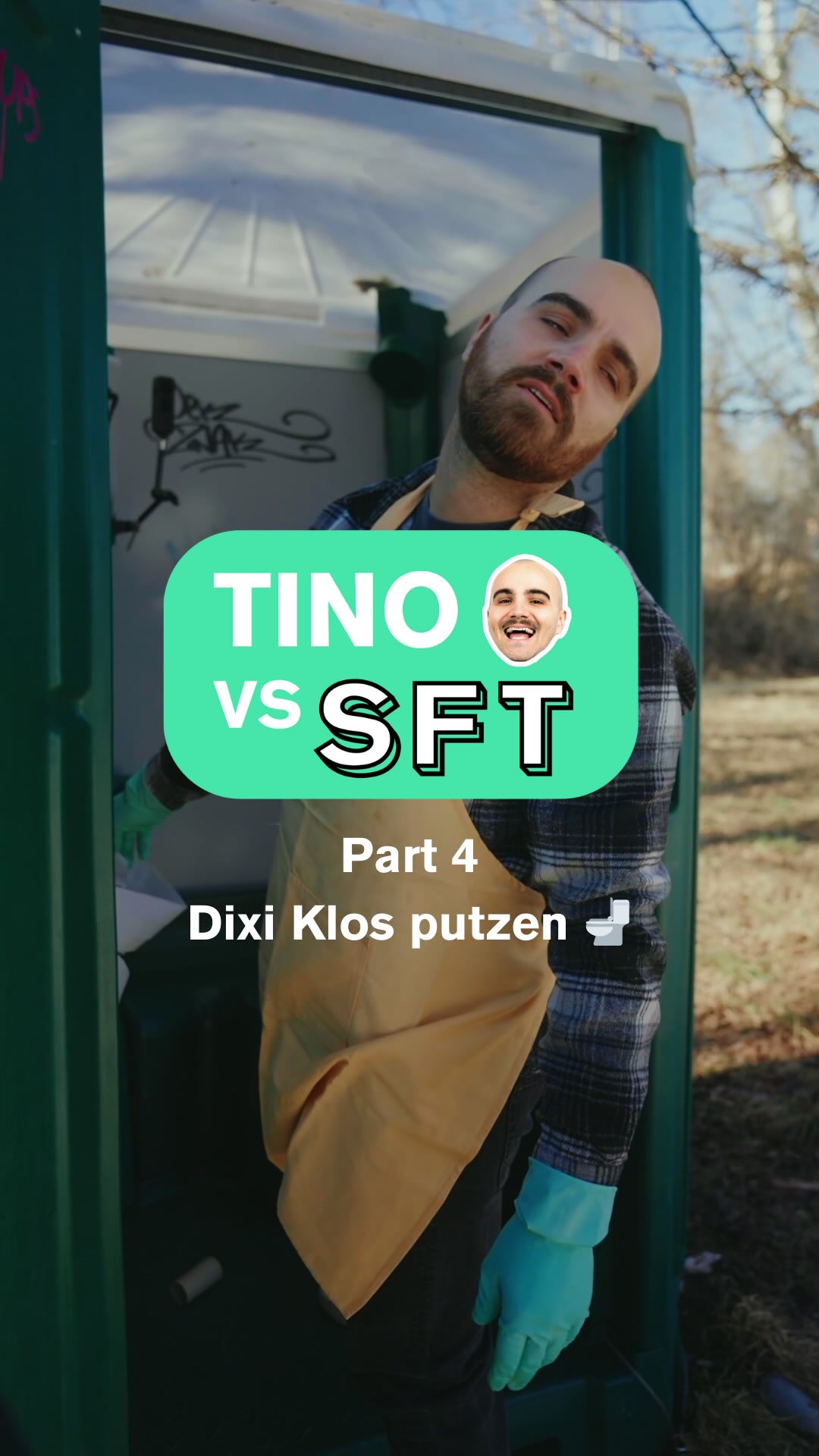 Instagram post by @startupsfortomorrow for everdrop. Caption reads: Finale! 🚨 Tino hat 3 Toiletten sauber, aber....