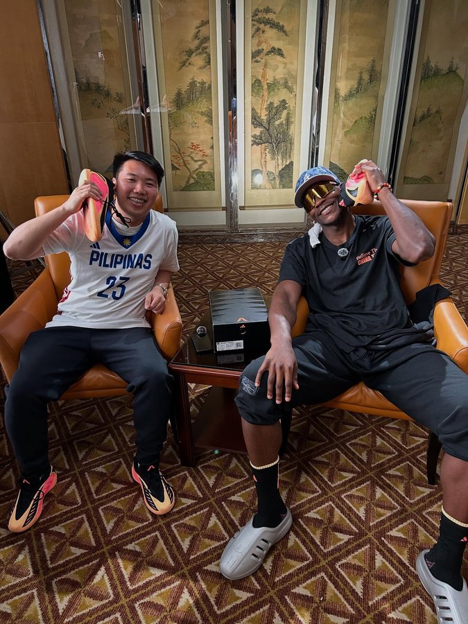 Instagram post by @hoopjunkie for adidas Philippines. Caption reads: From watching NBA stars on TV to representing Asia....