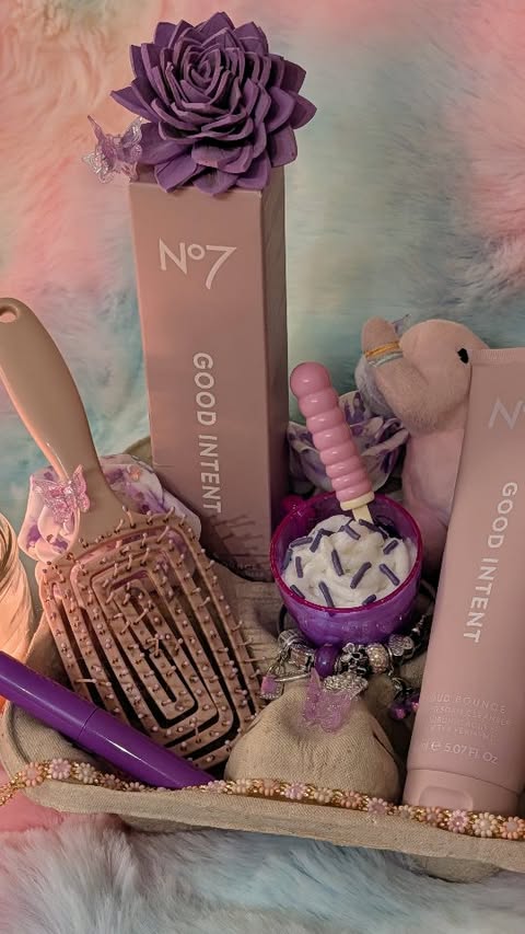 Instagram post by @mandib8803 for No7 USA. Caption reads: #AD 📺 Self-Care Sundae🍨 with @no7usa 🩷☁️ Taking....
