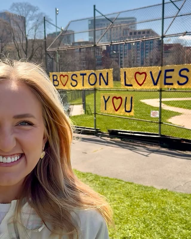 Instagram post by @brie.murray for Rent the Runway. Caption reads: [...] boston!!!!! #rtrpartner #rtrmuse....