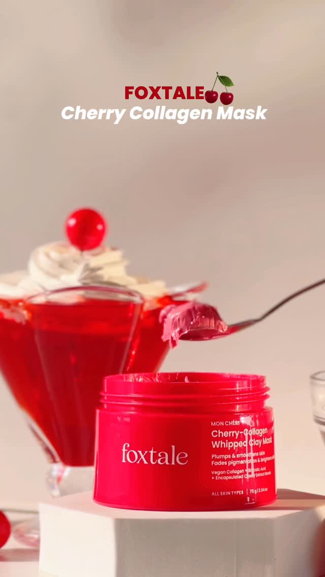 Instagram post by @layla_loves_beauty_ for Foxtale. Caption reads: Meet your new glow ritual: @foxtaleskin 
 A cherry....