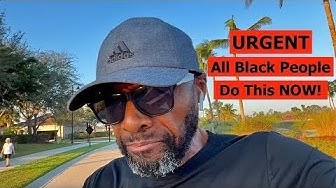 YouTube post by @RichardFain for Webull. Caption reads: AN URGENT WARNING TO ALL BLACK PEOPLE DO THIS NOW.