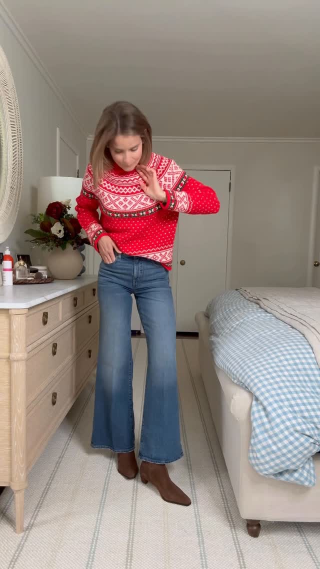 Instagram post by @all_themoments for J.Crew. Caption reads: We’re officially entering sweater season ❄️☃️ 🤍....