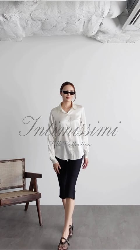 Instagram post by @kathy_tan529 for Intimissimi. Caption reads: Intimissimiのシルクコレクションは [...].