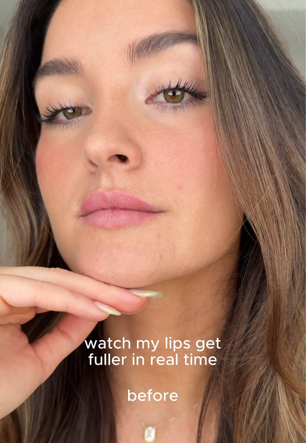 TikTok post by @sarahashleya for Kosas. Caption reads: Obsessed with the new @Kosas Lip Pulse Glassy Lip....
