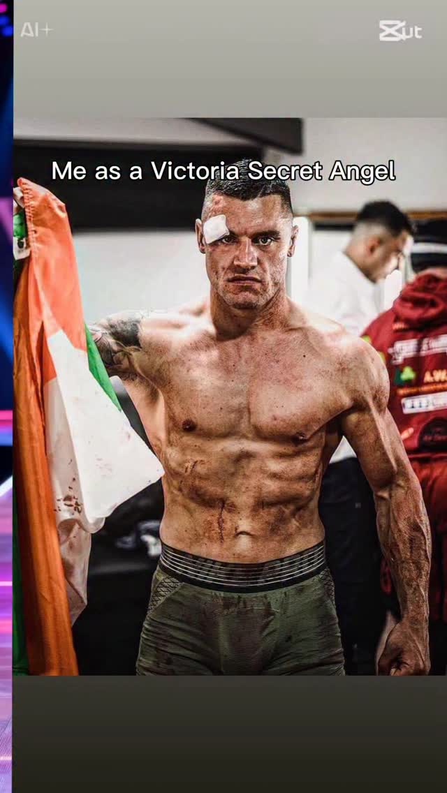 Instagram post by @kiefercrosbie_mma for Victoria's Secret. Caption reads: At least I know I have other options after my MMA....