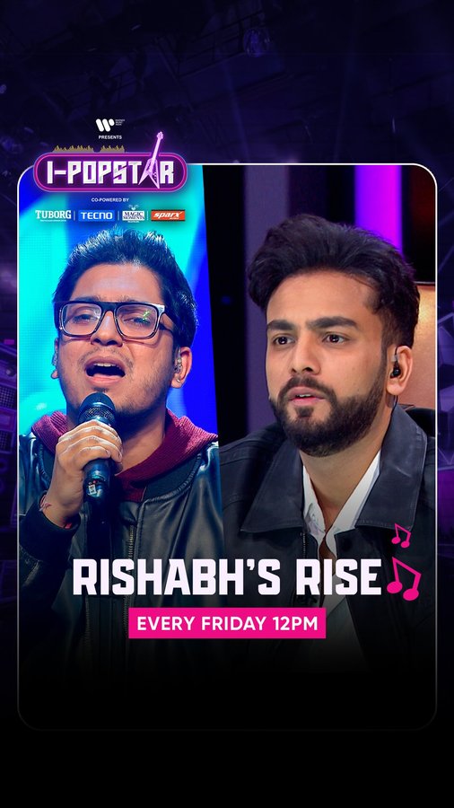 Instagram post by @rishabhpanchall for MX Player. Caption reads: [...] 🔥🎤

I-Popstar streaming now on @mxplayer....