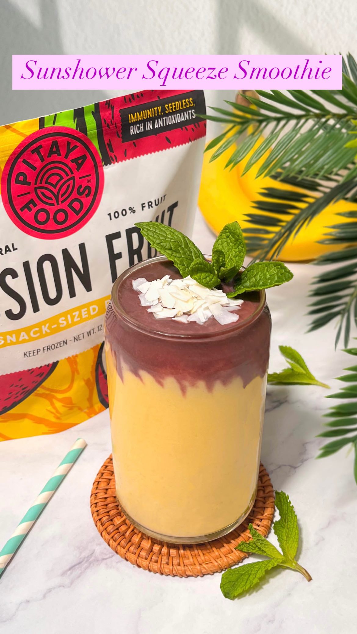 Instagram post by @foodyhopper.ig for Pitaya Foods. Caption reads: 🌟FEATURE of the Day: @pitayafoods Frozen Super....