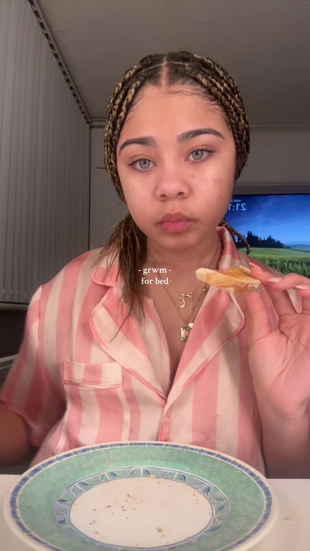 TikTok post by @qchikae for UKLASH. Caption reads: grwm for bed | @UKLASH HALF PRICE!! #fyp #uklash....