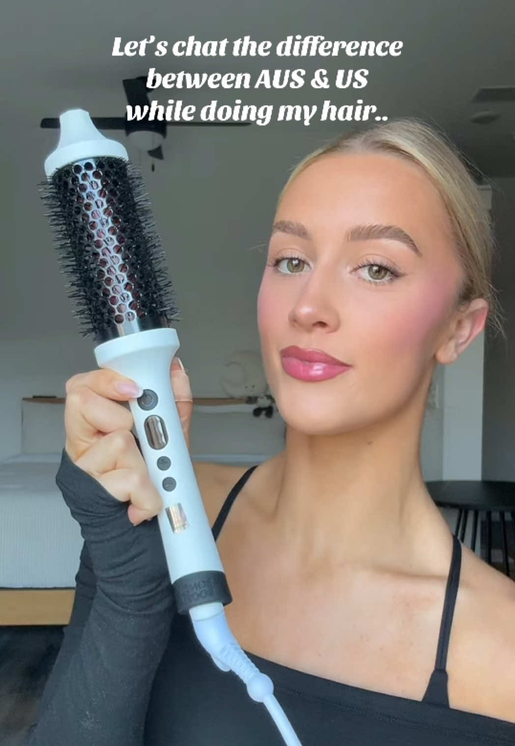 TikTok post by @flexi_faith for BondiBoost. Caption reads: [...] vs Australia… The real differences....