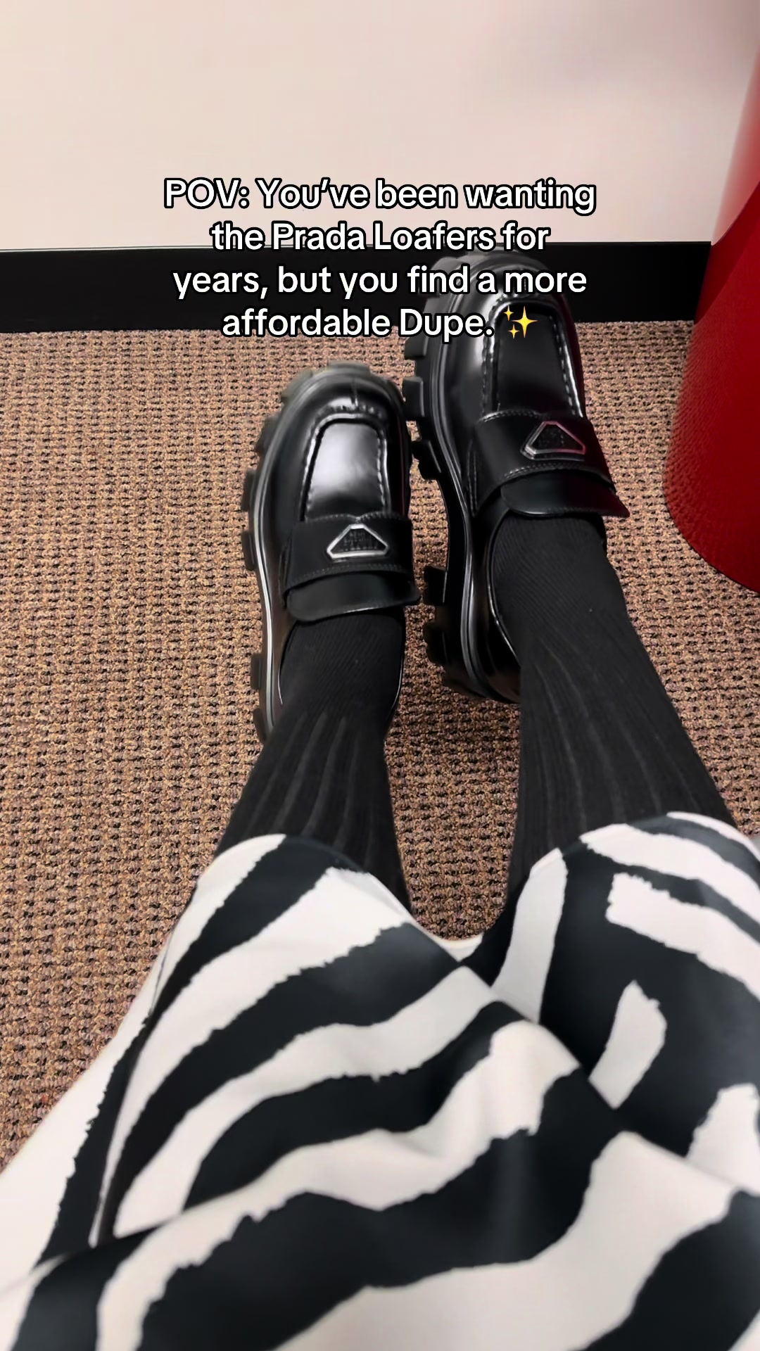 TikTok post by @cherryb19xx for Dream Pairs. Caption reads: [...] pair of shoes for work. 🕷️ • • • • @Dream....