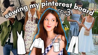 YouTube post by @coralinestreet for Skillshare. Caption reads: SEWING MY PINTEREST BOARD 3 (european spring....