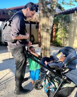 Instagram post by @christianandanastasia1 for Sarah Wells Bags. Caption reads: [...] day hanging with the kiddos using....
