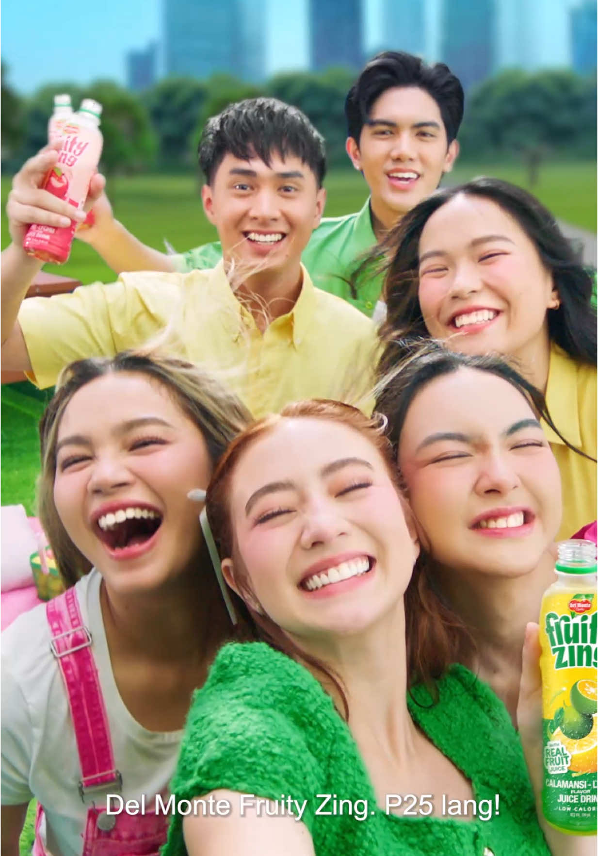TikTok post by @jmdibarra for Del Monte. Caption reads: Init ng panahon? Relax! Mag #DelMonteFruityZing....