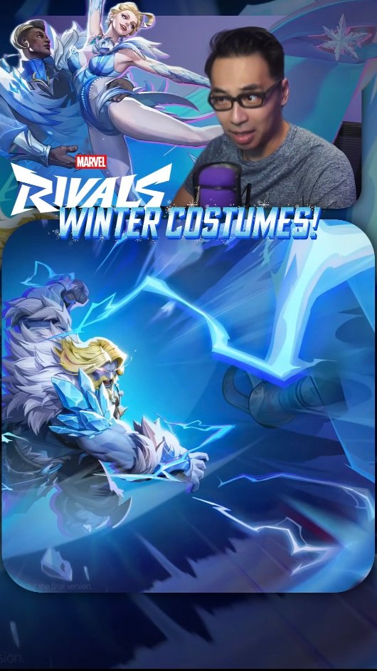 Instagram post by @misteryoung.gg for Marvel. Caption reads: [...] the most wonderful time of the year ❄️....