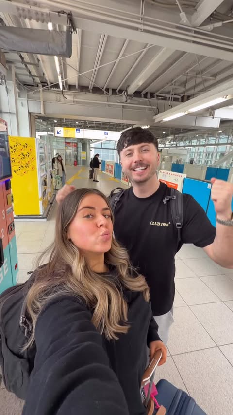Instagram post by @nathanandgrace_ for British Airways. Caption reads: [...] wait to bring you all with us!!....
