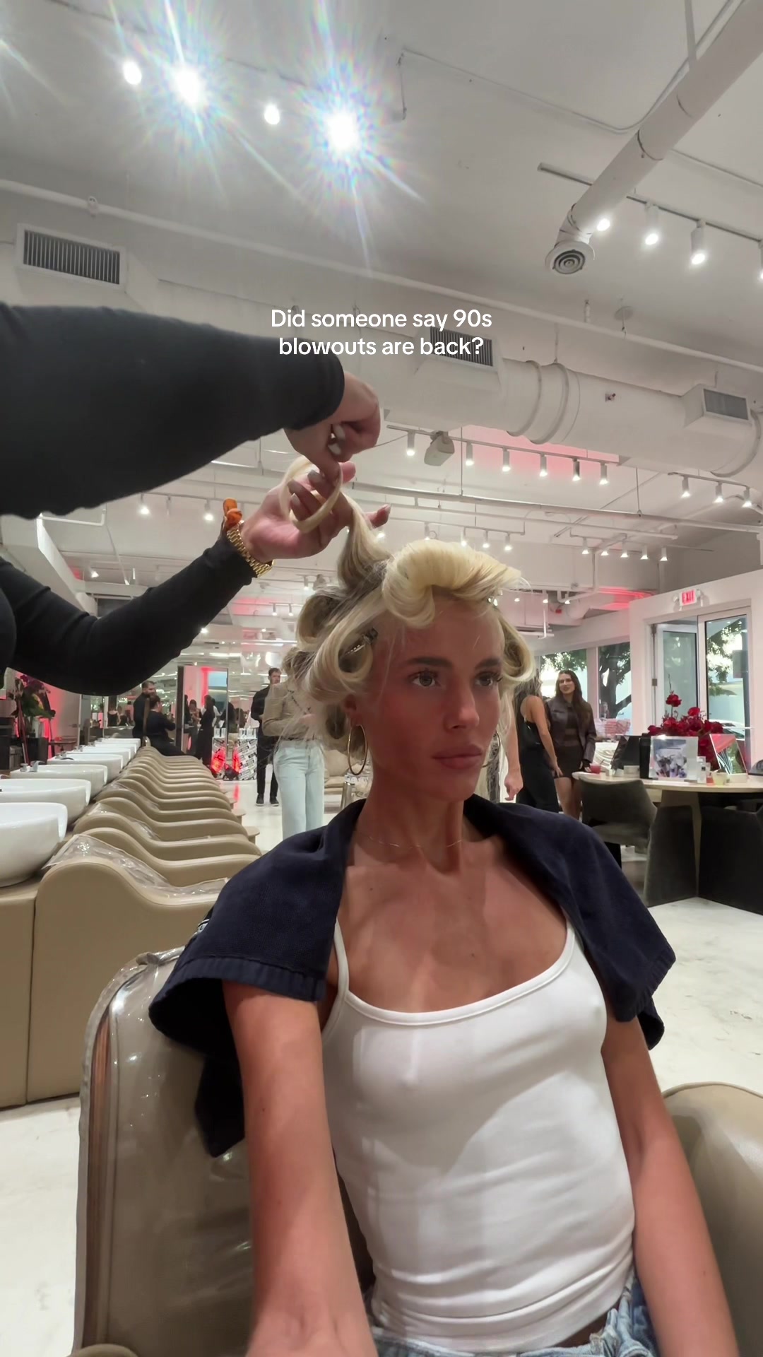 TikTok post by @xbrooklynbell for IGK Hair. Caption reads: Say less💅 @IGK Hair  #blowout #hairtransition....