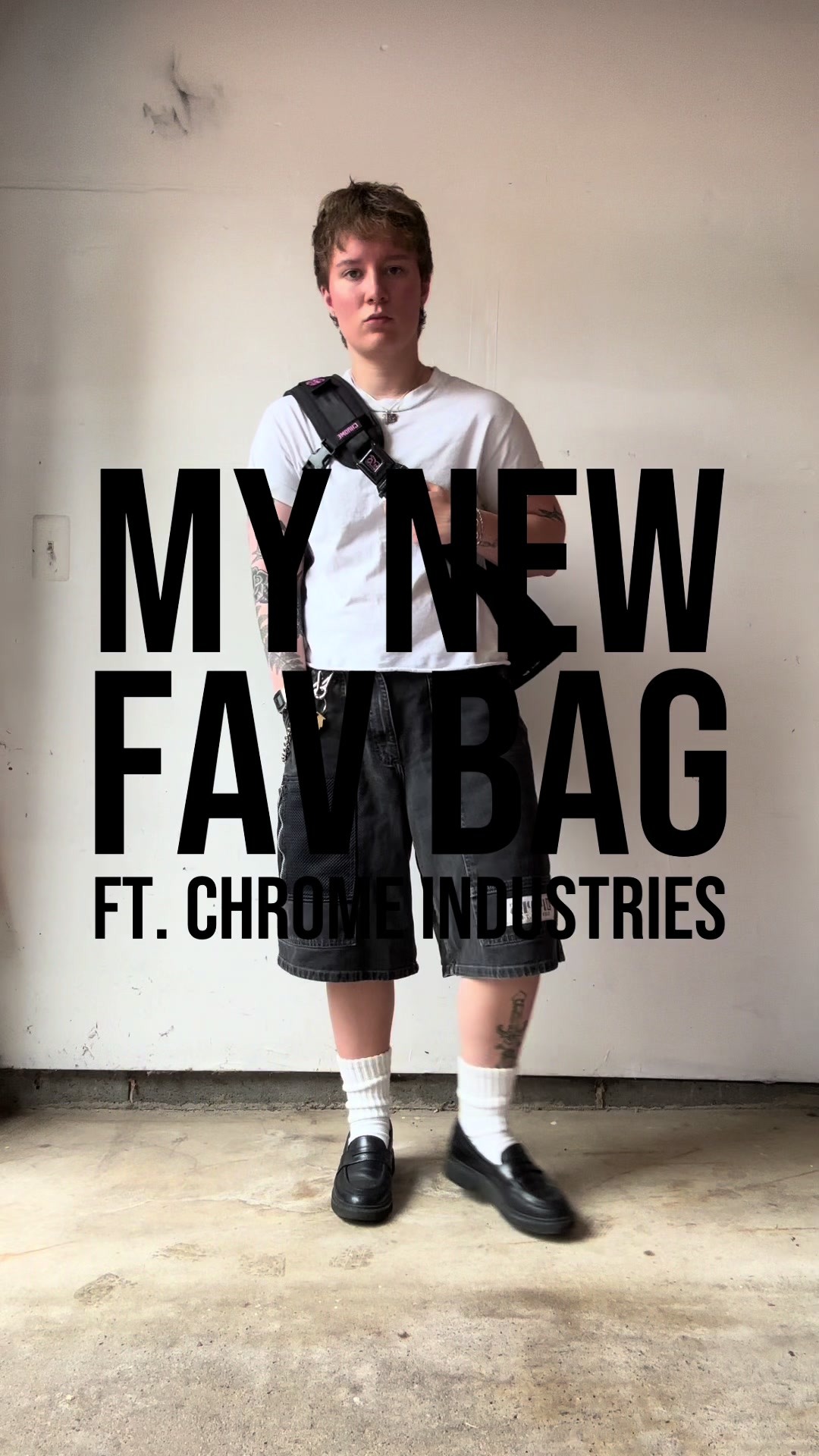 TikTok post by @urfavbutch for Chrome Industries. Caption reads: [...] everything 🤩 a huge thank you to @Chrome....