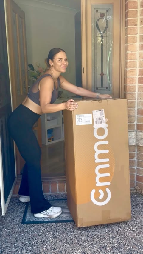 Instagram post by @tarapavlovic for Emma Sleep USA. Caption reads: It was honestly a no-brainer to go with Emma....