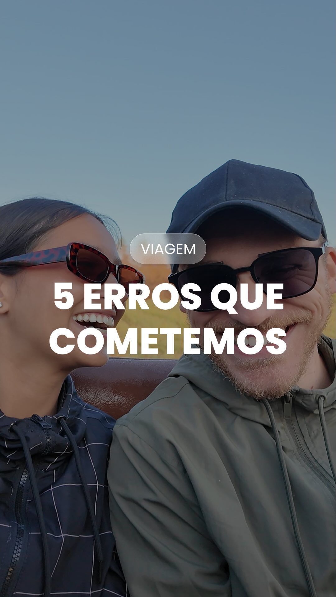 Instagram post by @cabenamala_ for SafetyWing. Caption reads: 5 erros que cometemos na nossa primeira viagem....