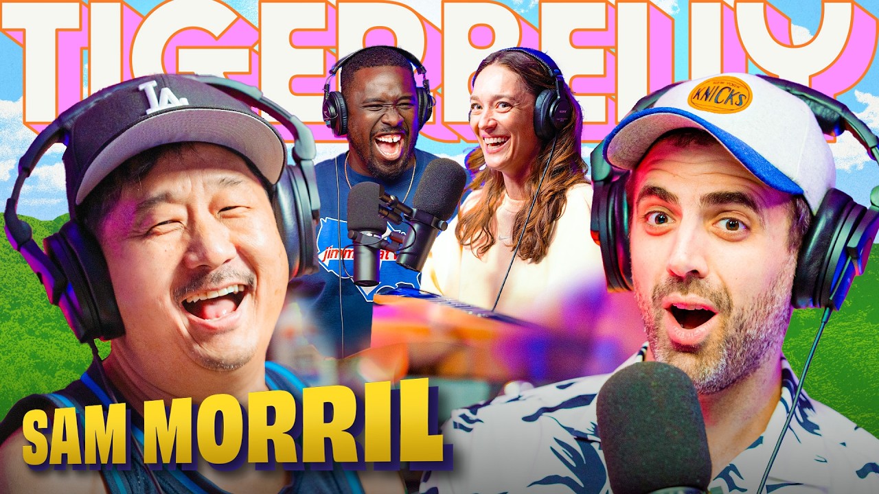 YouTube post by @TigerBelly for BlueChew. Caption reads: Sam Morril & The Toyota Camry Hookup | TigerBelly....