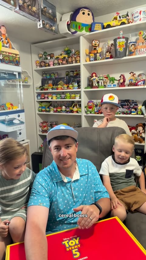 Instagram post by @toystorydad for Pixar. Caption reads: [...] boxes! 🎉 @kelloggsus and @pixar are....